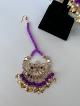 Load image into Gallery viewer, Purple Pipal Jhumke
