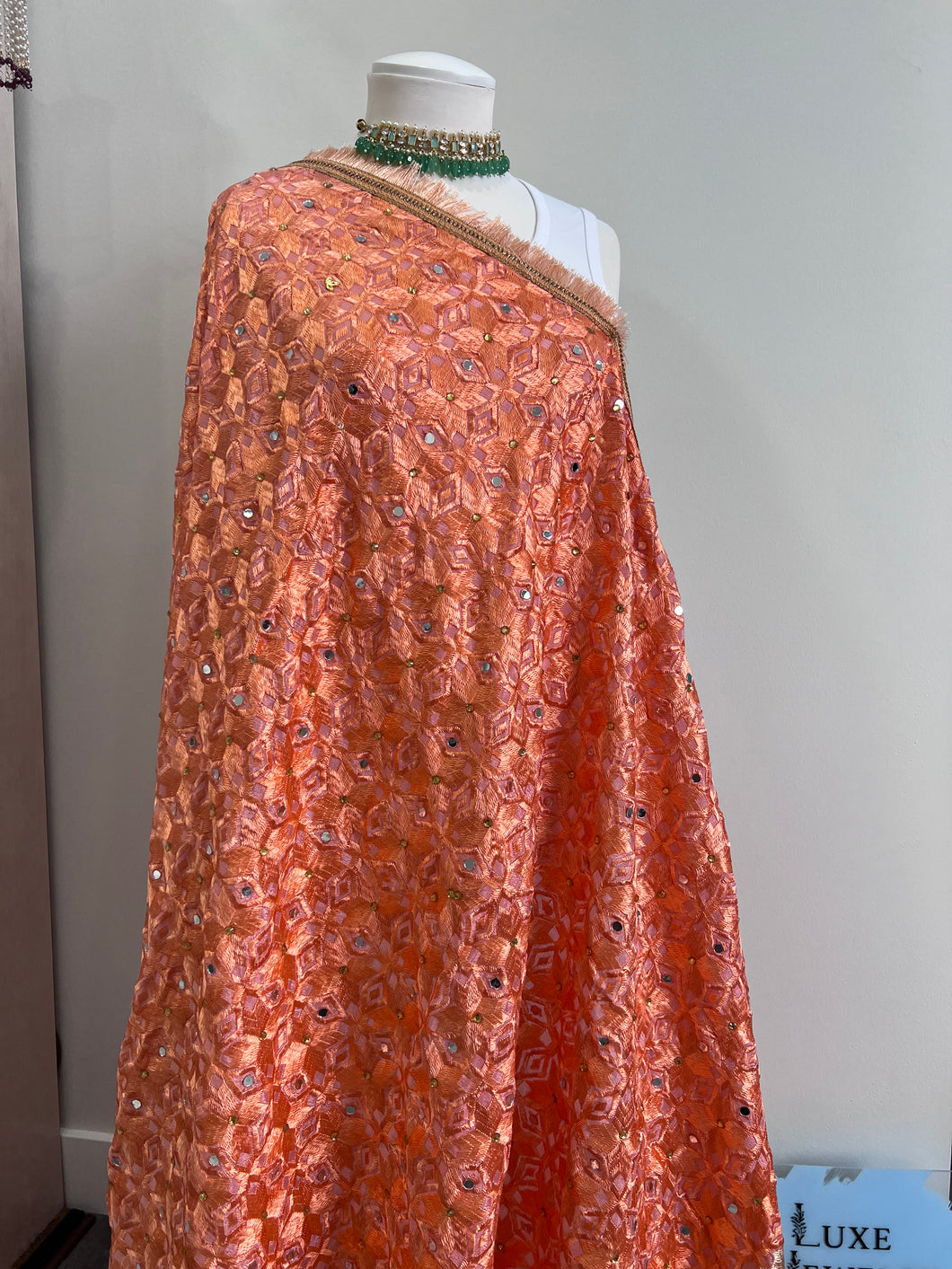 Peach Phulkari