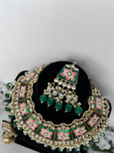Load image into Gallery viewer, Meenakari Green Necklace
