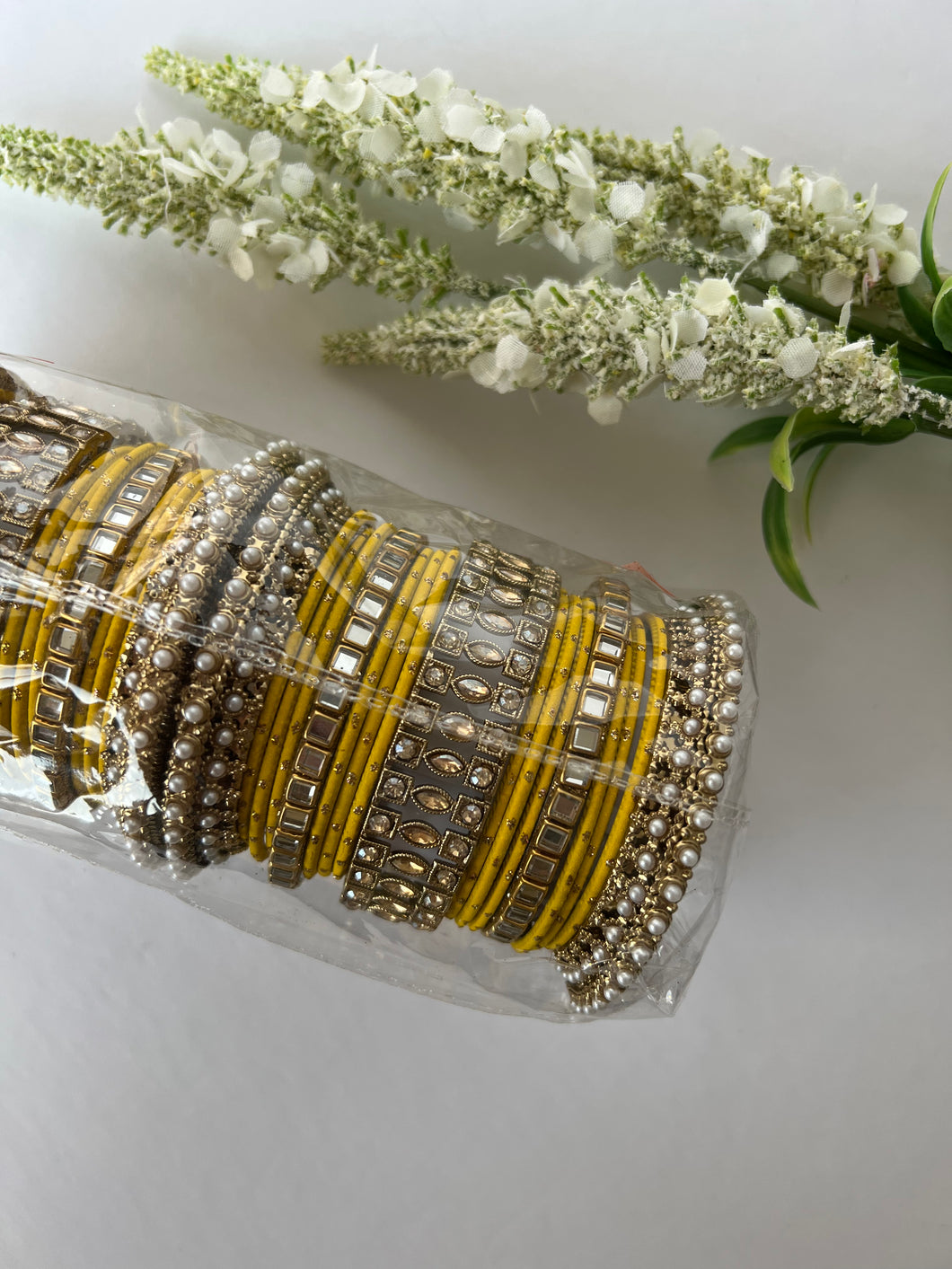 Yellow Bangle Set